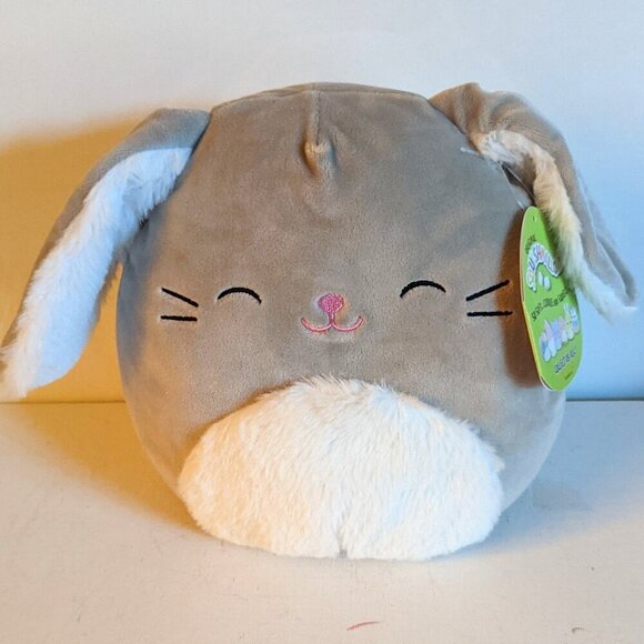 NWT 8" Blake Bunny Squishmallows Grey Plushie Rabbit Stuffed Animal Home Decor - Picture 1 of 6